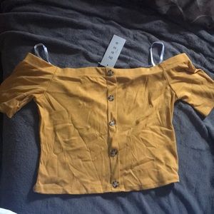 Off the shoulder crop top